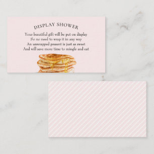Pink Pancake Bridal Shower Display Shower Business Card