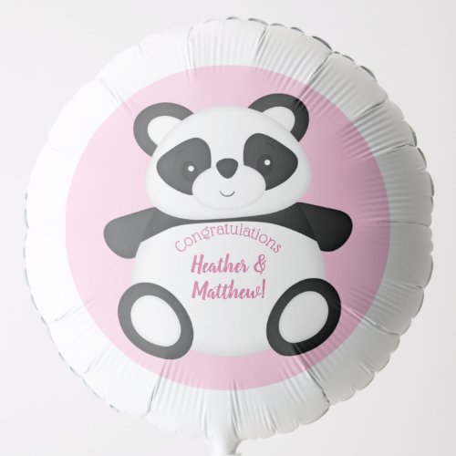 Pink Panda Bear Baby Shower Balloon