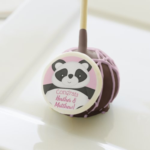 Pink Panda Bear Baby Shower Cake Pops