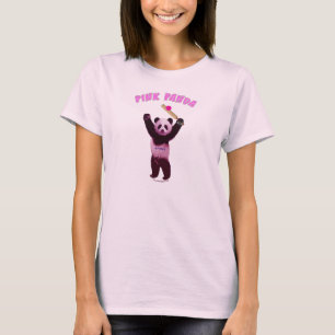 Pink Panda Cricket T-Shirt