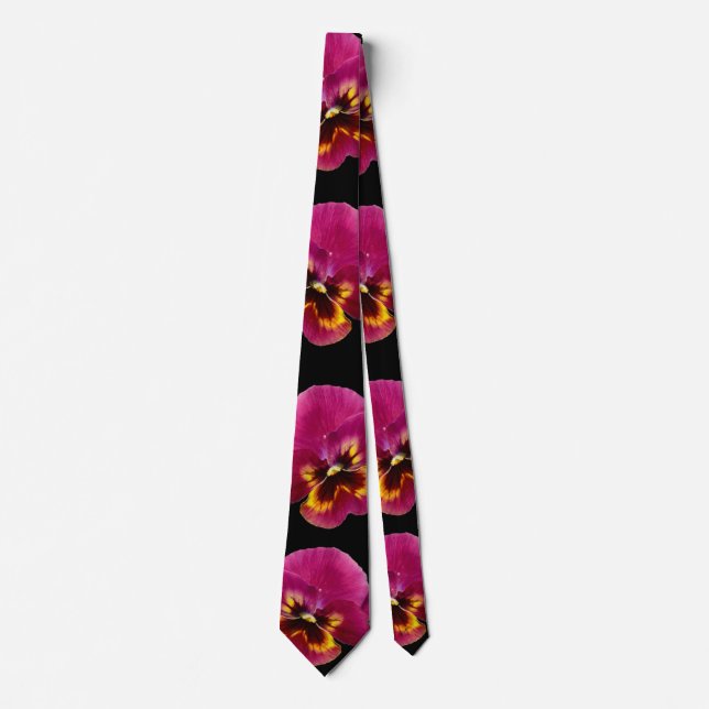Pink Pansies Passion, Neck Tie (Front)