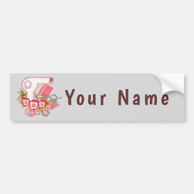 Pink Pansy Beautician  Bumper Sticker (Front)