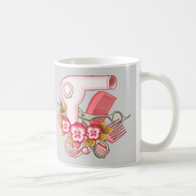 Pink Pansy Beautician Coffee Mug (Right)
