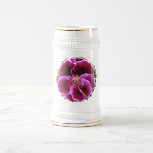Pink Pansy Beer Stein