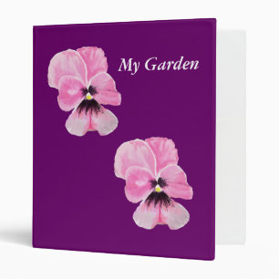 Pink Pansy Garden Binder