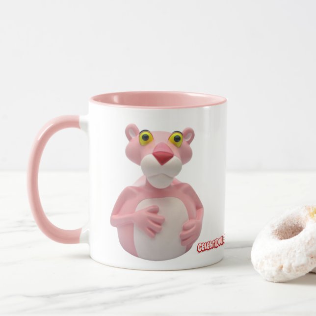 Pink Panther Mug - CelebriDucks Rubber Duck Mugs (With Donut)