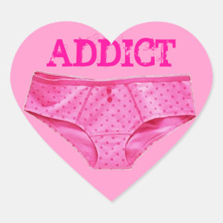 PINK PANTY ADDICT (Heart Sticker) Heart Sticker