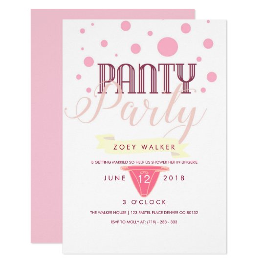 Panty Party Invitations 6