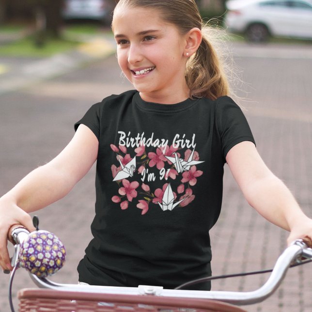 Pink Paper Crane Origami Cherry Blossom child's T-Shirt (Creator Uploaded)