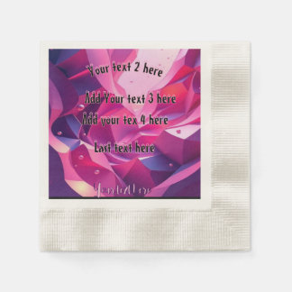 Pink paper party napkins