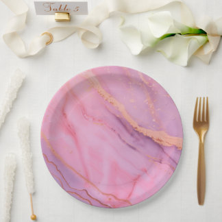 Pink paper plates