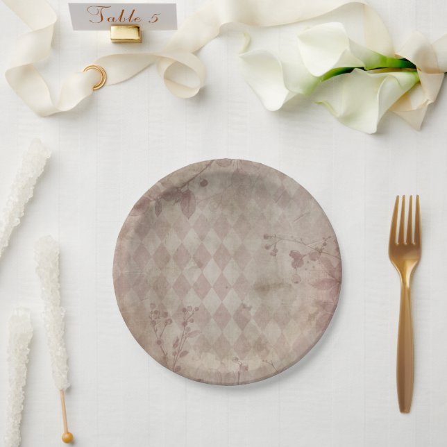 pink paper plates (Wedding)