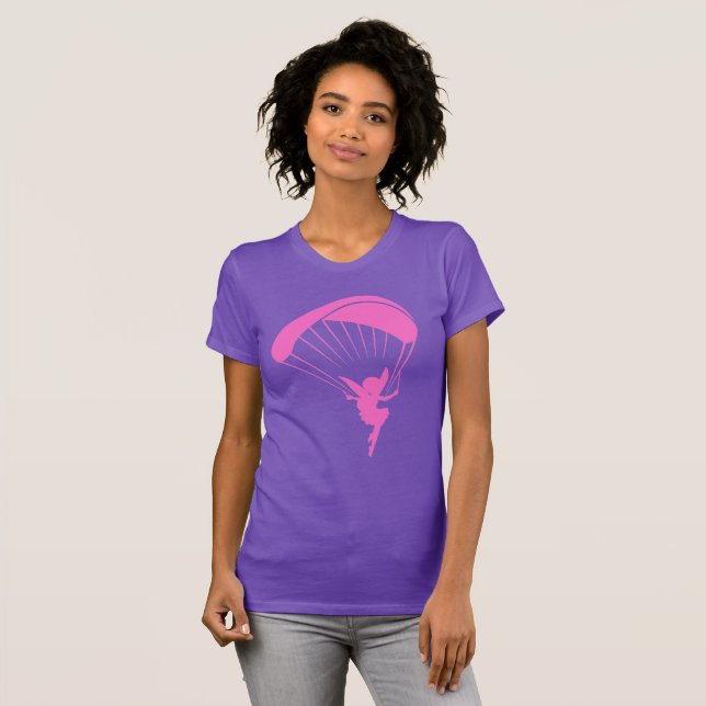 Pink Paragliding Pixie Tshirt (Front Full)