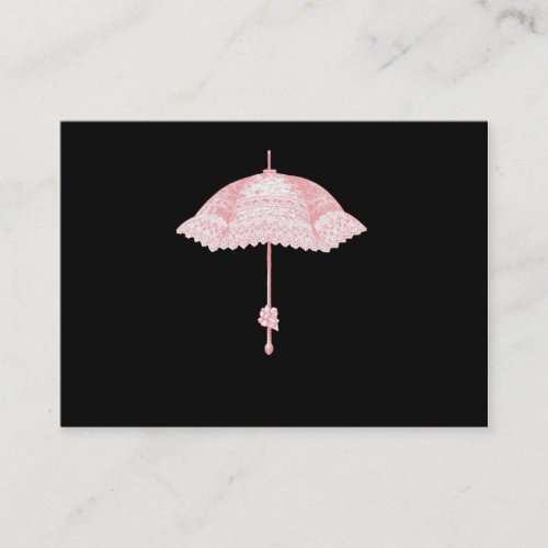 Vintage Pink Parasol Business Card Templates