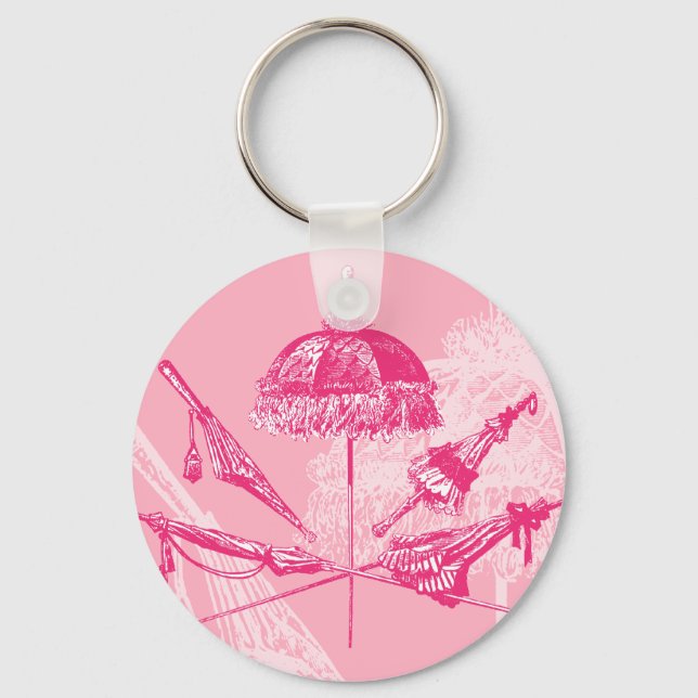 Pink Parasols Keychain (Front)