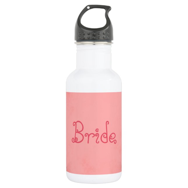 Pink Parchment Bride Stainless Steel Water Bottle (Front)