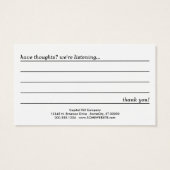 pink parchment comment card (Back)
