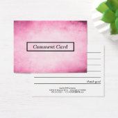 pink parchment comment card (Desk)