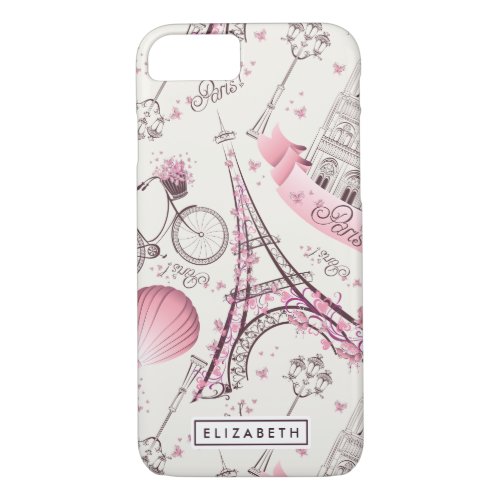 Pink Paris Eiffel Tower Case_Mate iPhone 87 Case