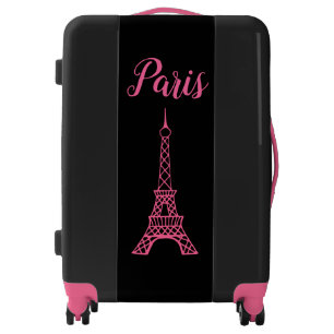 Pink Paris Eiffel Tower Luggage Suitcase Gift