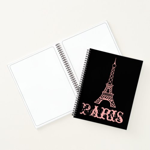 Pink Paris Eiffel Tower Sketchbook Gift Notebook