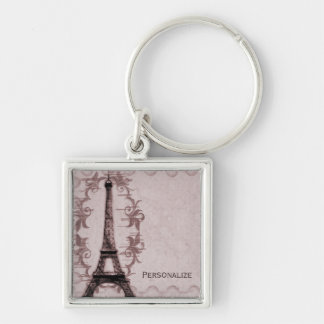 Pink Paris Grunge Keychain