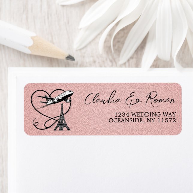 Pink Paris Passport Label (Insitu)