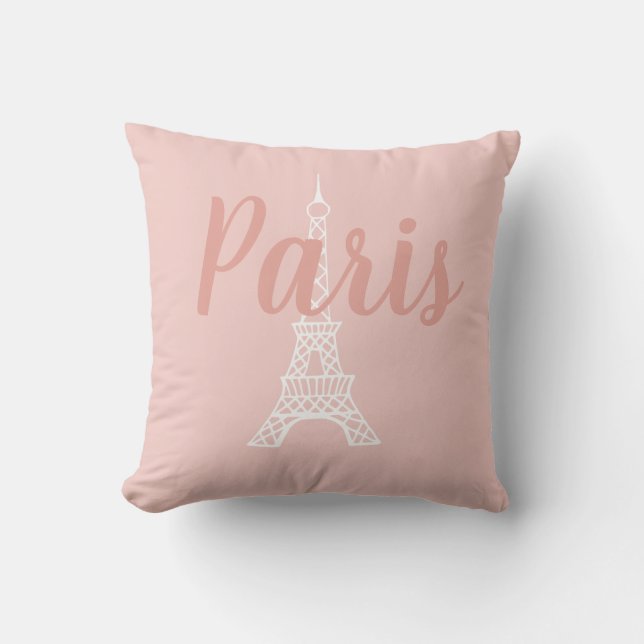Pink Paris Pillow (Front)