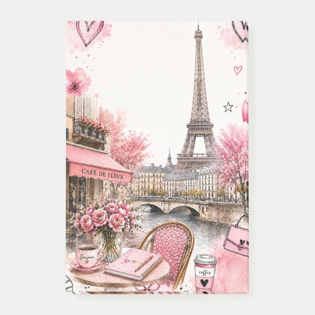 Pink Paris  Post-it Notes (Front)