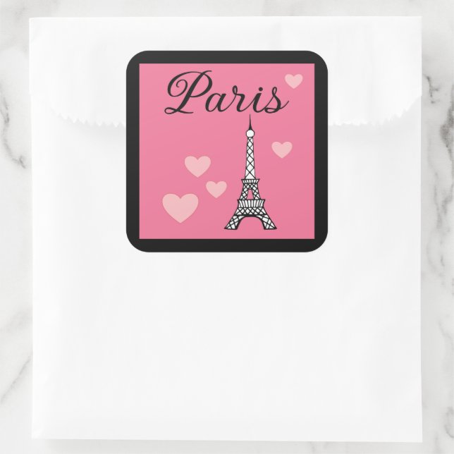 Pink Paris Stickers (Bag)