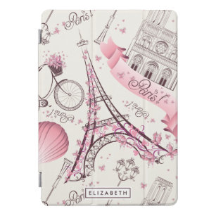 Pink Paris Stylish Eiffel Tower iPad Mini Cover