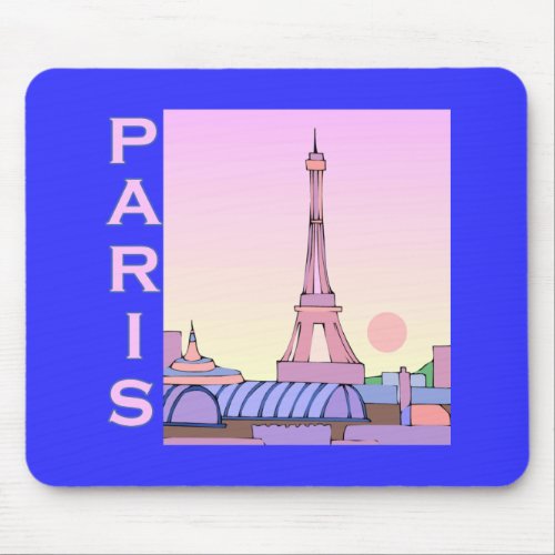 Pink Paris Sunset Products Mouse Pad