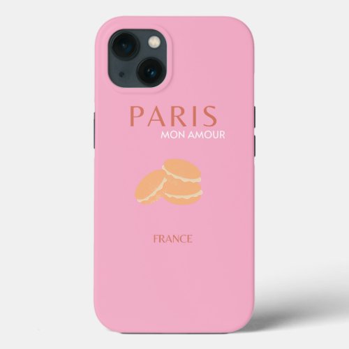 Pink Paris Travel Art Retro Art Preppy Art Decor  iPhone 13 Case