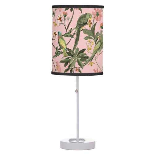 Pink Parrot Paradise Table Lamp