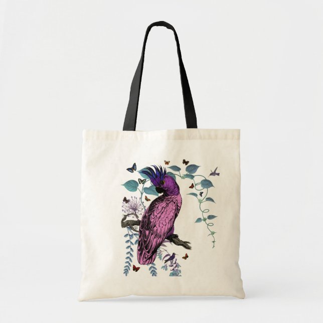 Pink Parrot Tote Bag (Front)