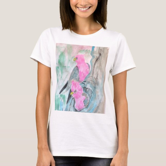 Pink parrots T-Shirt (Front)