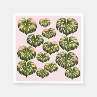 Pink Party Monstera Napkins