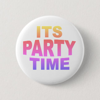 Pink Party Time Button