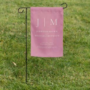 Pink Party Trend Modern Classic Simple Wedding Garden Flag