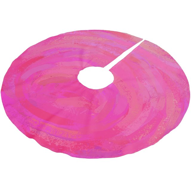Pink Passion Brushed Polyester Tree Skirt (Angled)