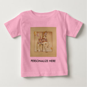 PINK PASSION CAROUSEL HORSE BABY T-Shirt