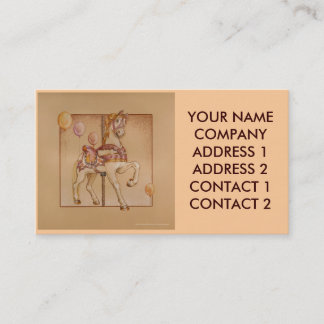 PINK PASSION CAROUSEL HORSE BUSINESS CARD