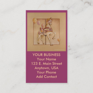 PINK PASSION CAROUSEL HORSE BUSINESS CARD