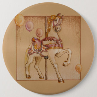 PINK PASSION CAROUSEL HORSE BUTTON