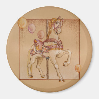 PINK PASSION CAROUSEL HORSE MAGNET
