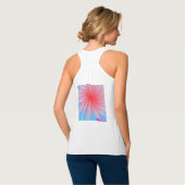 Pink Passion Flower Racerback Tank Top (Back Full)