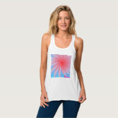 Pink Passion Flower Racerback Tank Top (Front Full)