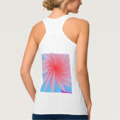 Pink Passion Flower Spaghetti Strap Tank Top (Back)