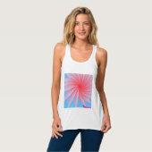 Pink Passion Flower Spaghetti Strap Tank Top (Front Full)