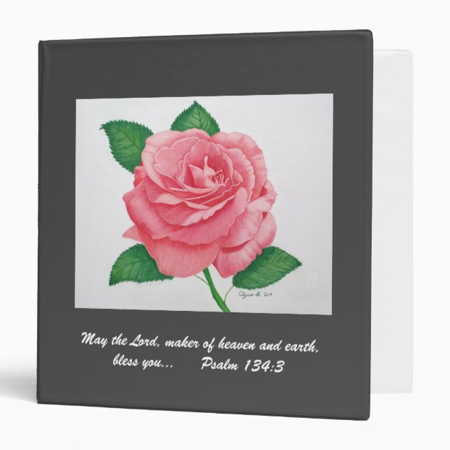 Pink Passion Inspirational Avery Binder (Front/Inside)